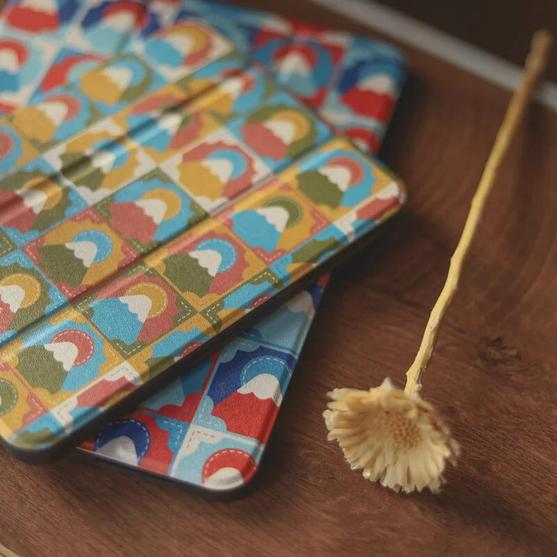【 iPad Case 】𝗕𝗥𝗜𝗚𝗛𝗧|🪡 刺繡風 X 富士山 🗻