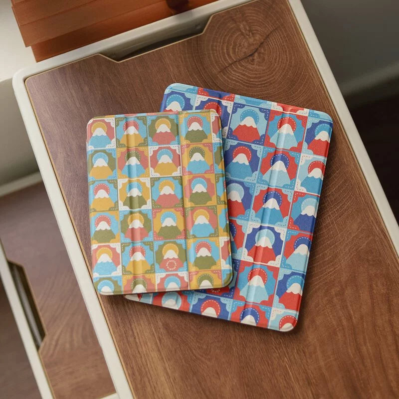 【 iPad Case 】𝗕𝗥𝗜𝗚𝗛𝗧|🪡 刺繡風 X 富士山 🗻