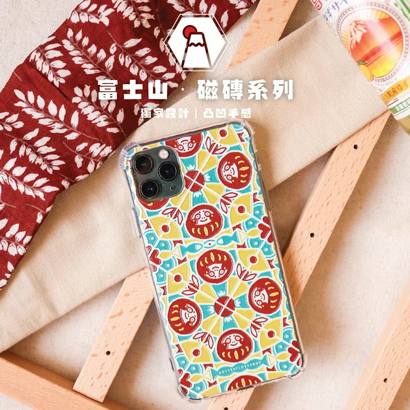 【手機殼】 達摩富士山 |凹凸磁磚系列