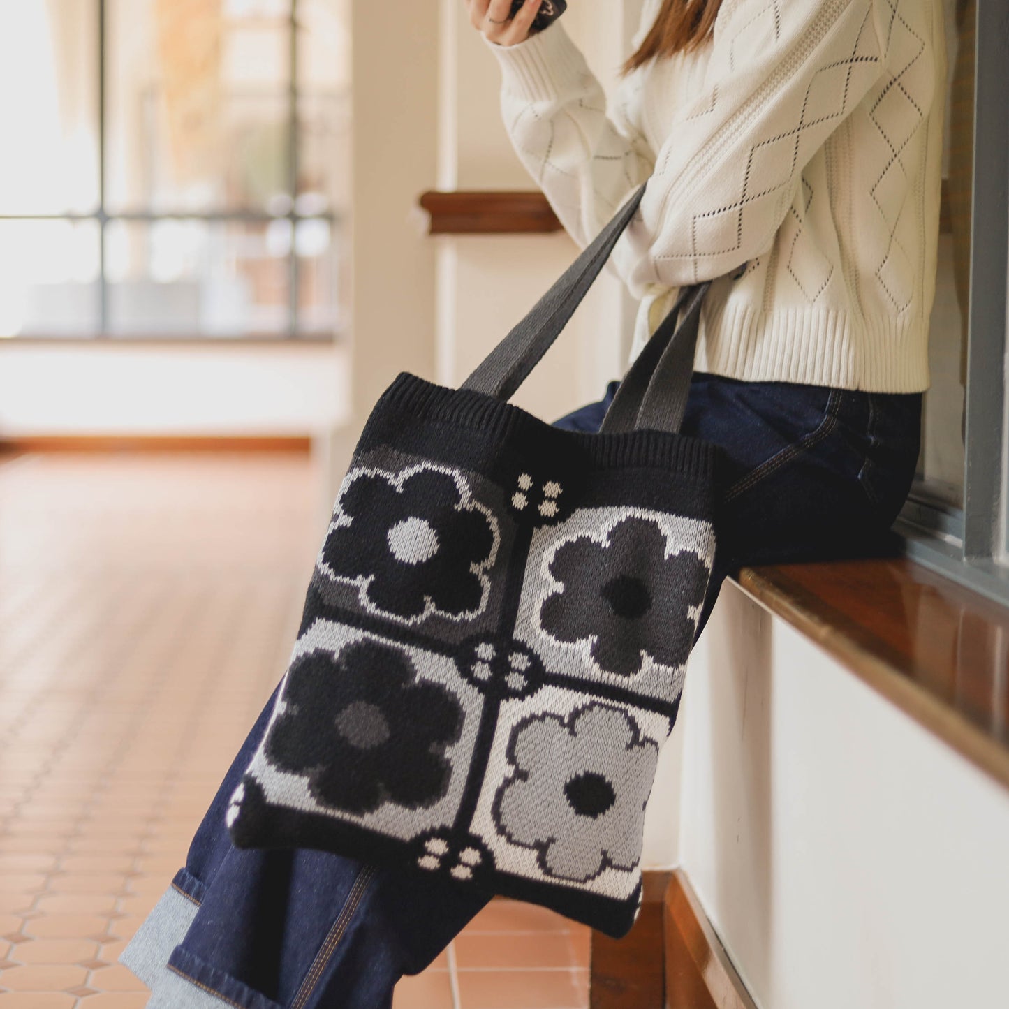 【 毛冷 🧶 TOTEBAG 】花見 - 木春菊|NIGHT