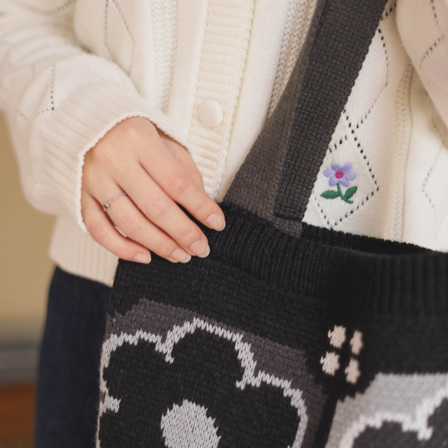 【 毛冷 🧶 TOTEBAG 】花見 - 木春菊|NIGHT