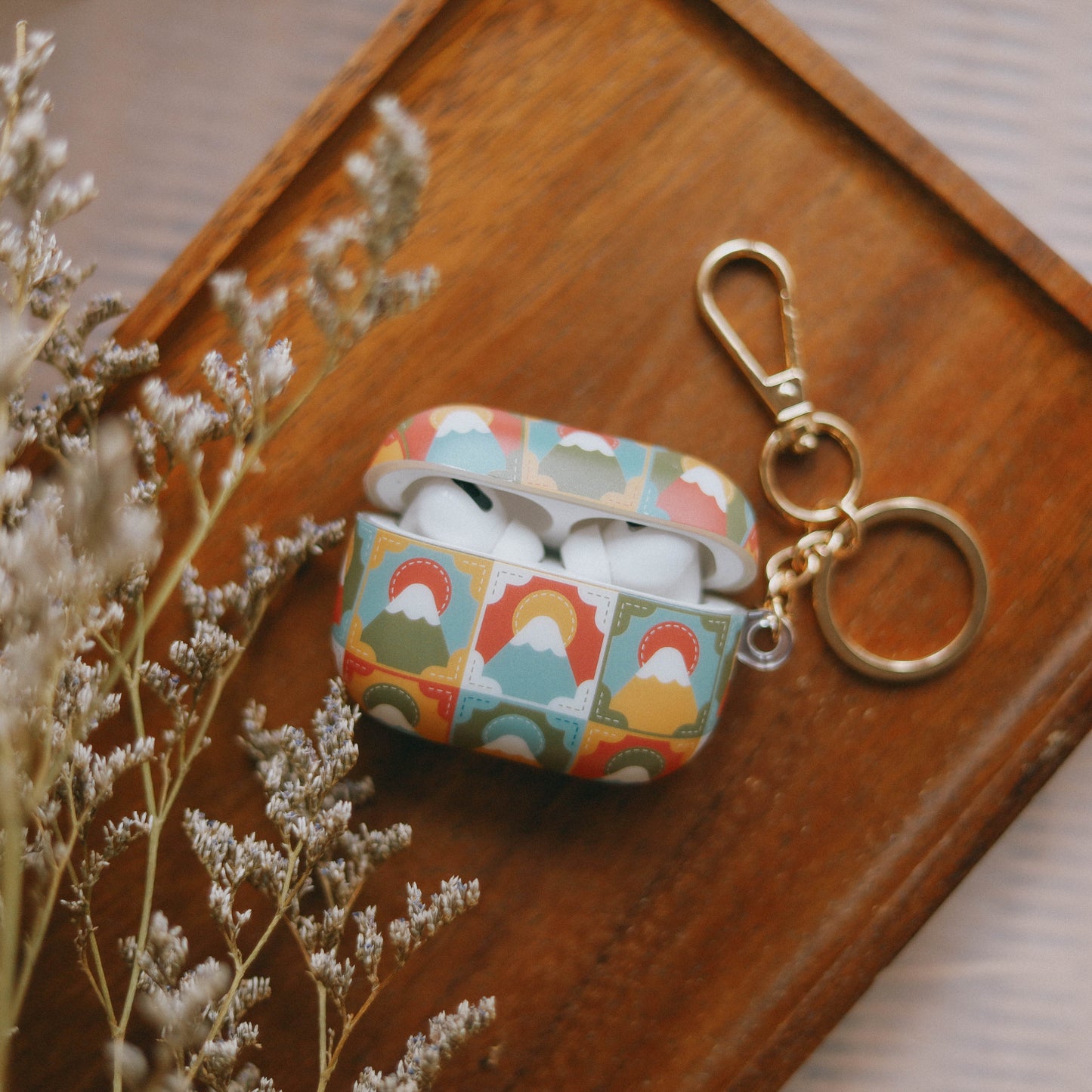 【AirPods Case】🪡 刺繡風 X 富士山 🗻 |PASTEL