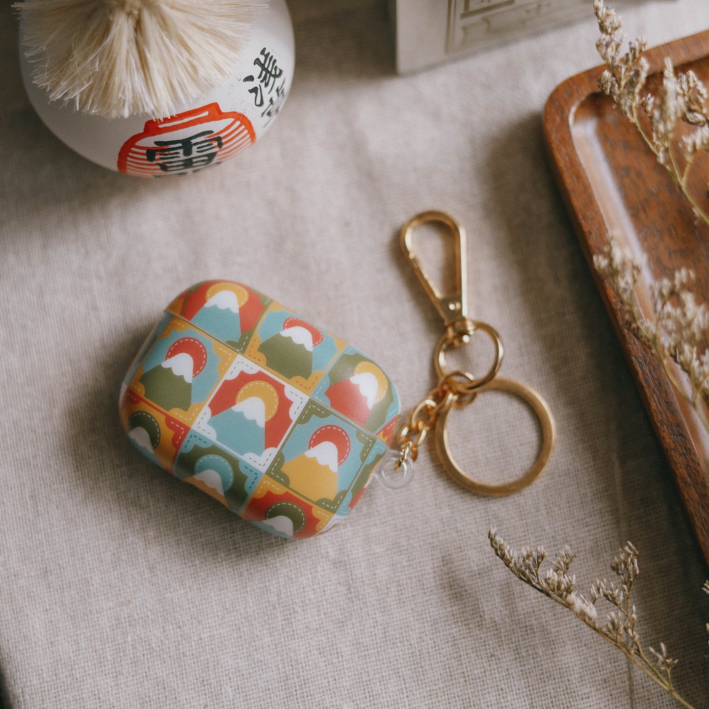 【AirPods Case】🪡 刺繡風 X 富士山 🗻 |PASTEL