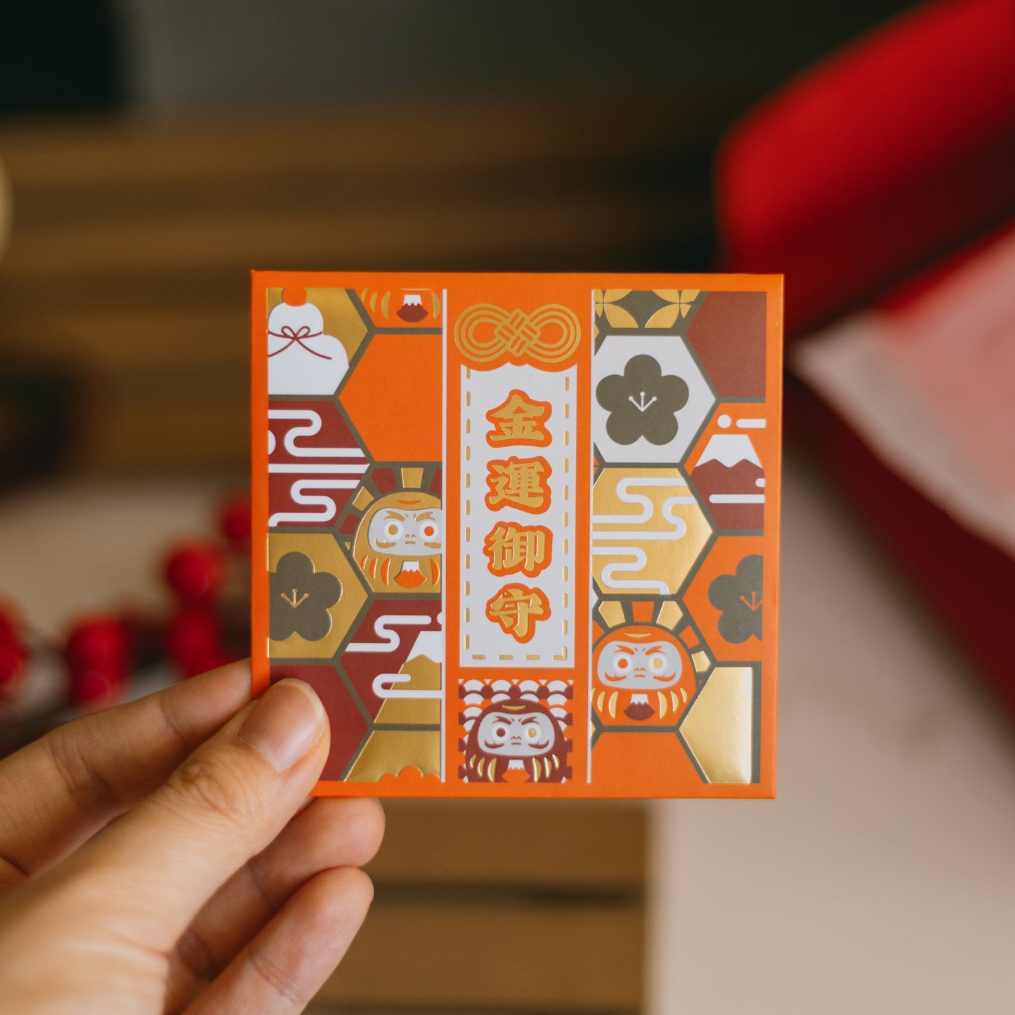 【利是封】🎎 達摩|金運|六角磁磚|短款