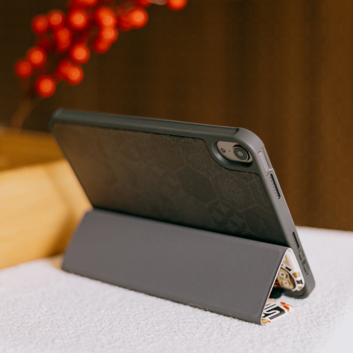 【 iPad Case 】達摩|🏮 黑紅|六角磁磚系列