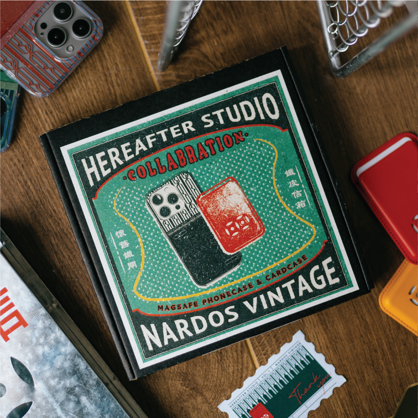 【Hereafter x Nardos】鐵閘 Magsafe 手機殻 & 信箱卡套 套裝 |🇵🇪 紅色 𝙍𝙪𝙗𝙮