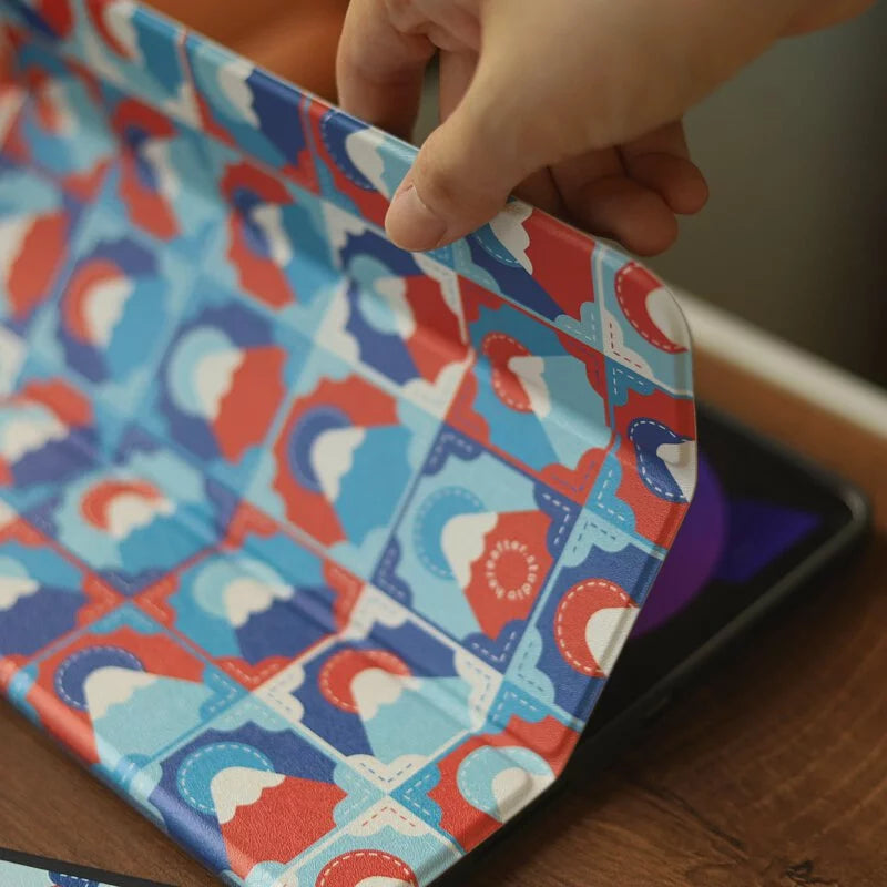 【 iPad Case 】𝗕𝗥𝗜𝗚𝗛𝗧｜🪡 刺繡風 X 富士山 🗻