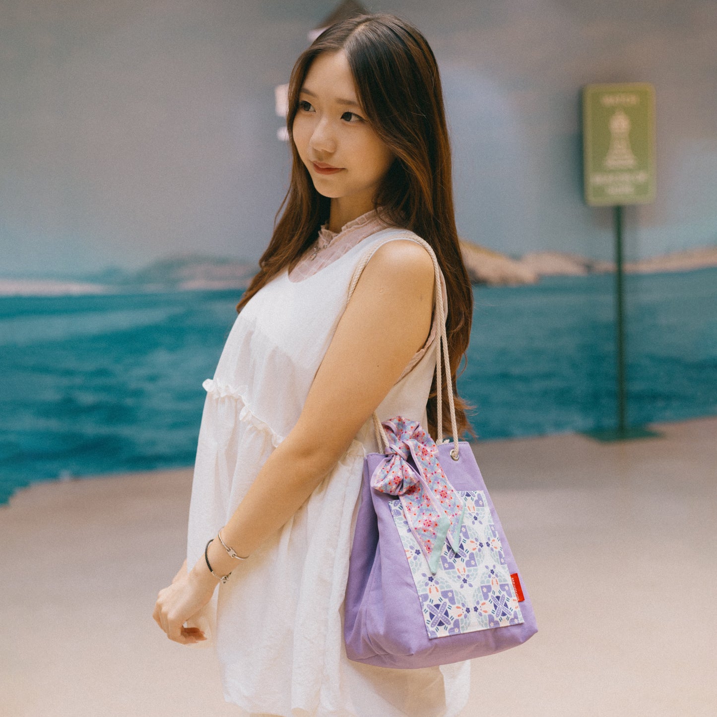 【漁夫袋】the Moonlight Rabbit 🐇 小月兔｜紫色｜磁磚系列 ϟ 紫色