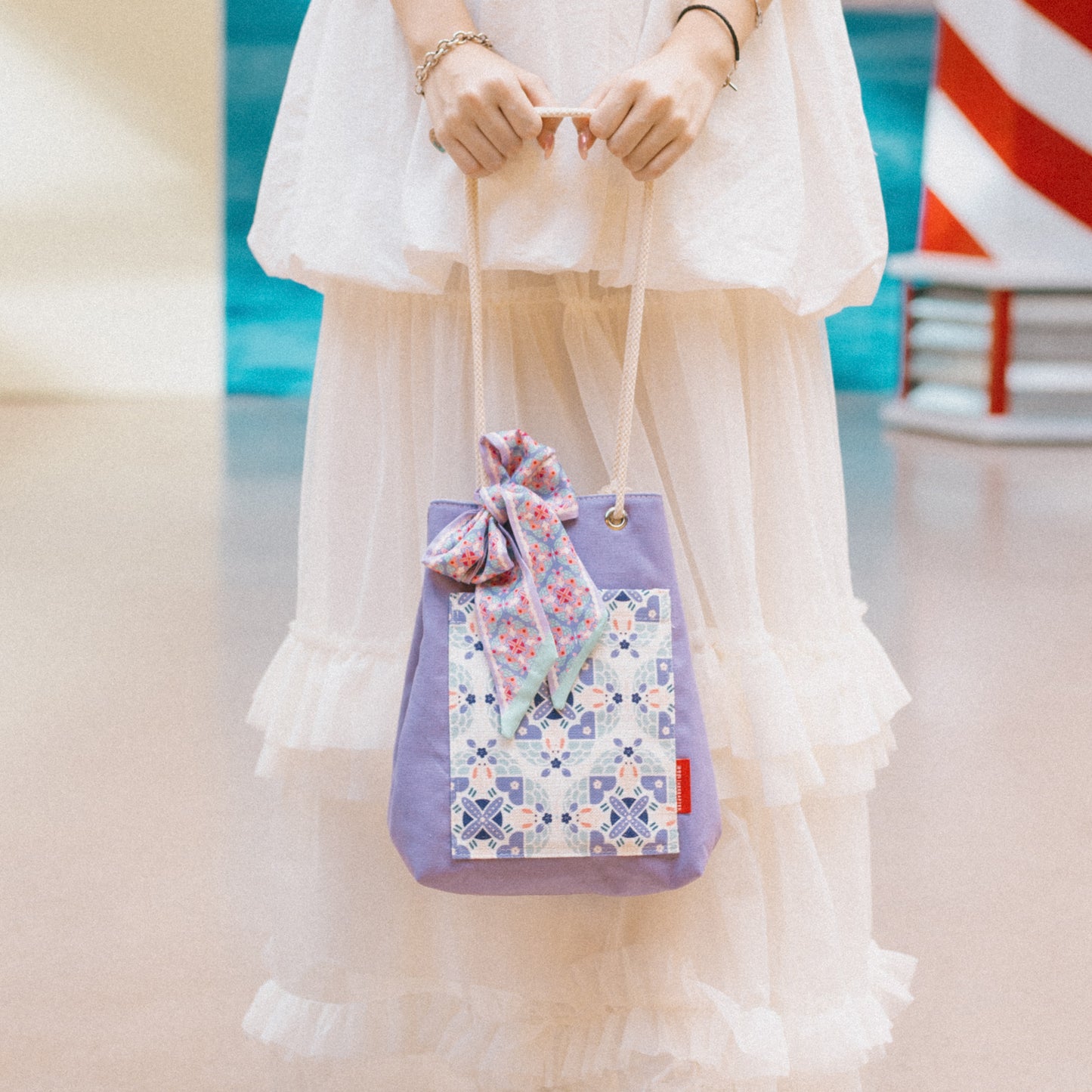 【漁夫袋】the Moonlight Rabbit 🐇 小月兔｜紫色｜磁磚系列 ϟ 紫色