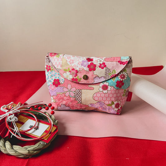 【手抽袋】燙金和風花紋 | 粉