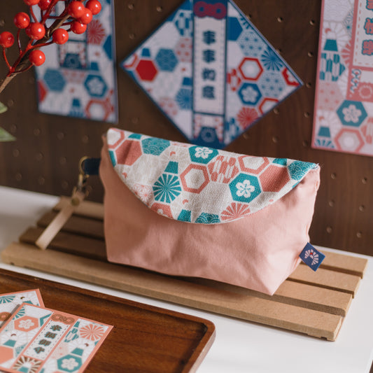 【手抽袋】富士山 🗻｜粉｜六角磁磚系列