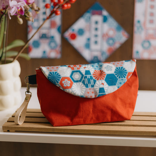 【手抽袋】富士山 🗻｜紅｜六角磁磚系列