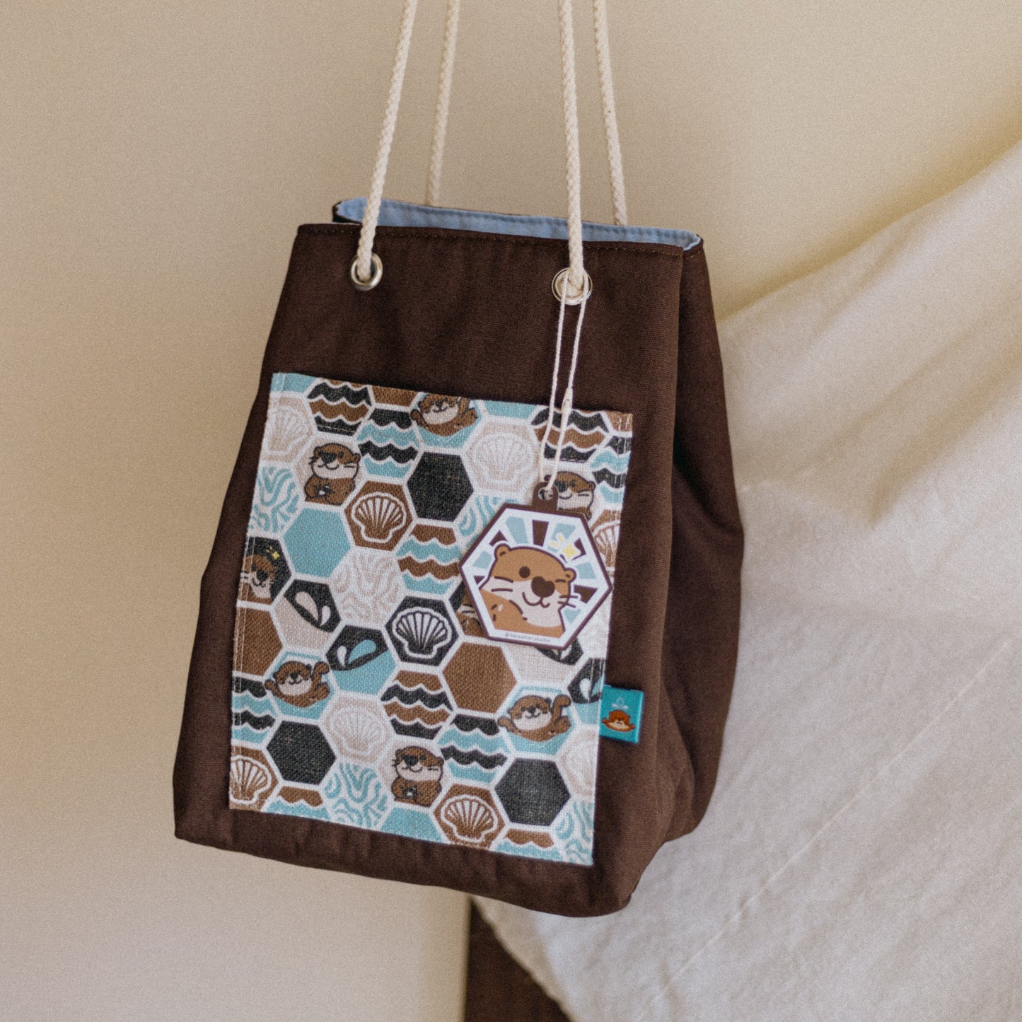 【漁夫袋】水獺 🦦｜六角磁磚系列 ϟ 深啡