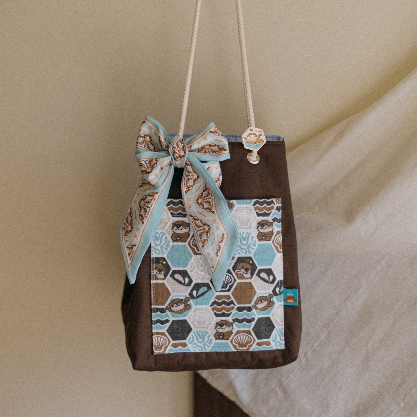 【漁夫袋】水獺 🦦｜六角磁磚系列 ϟ 深啡