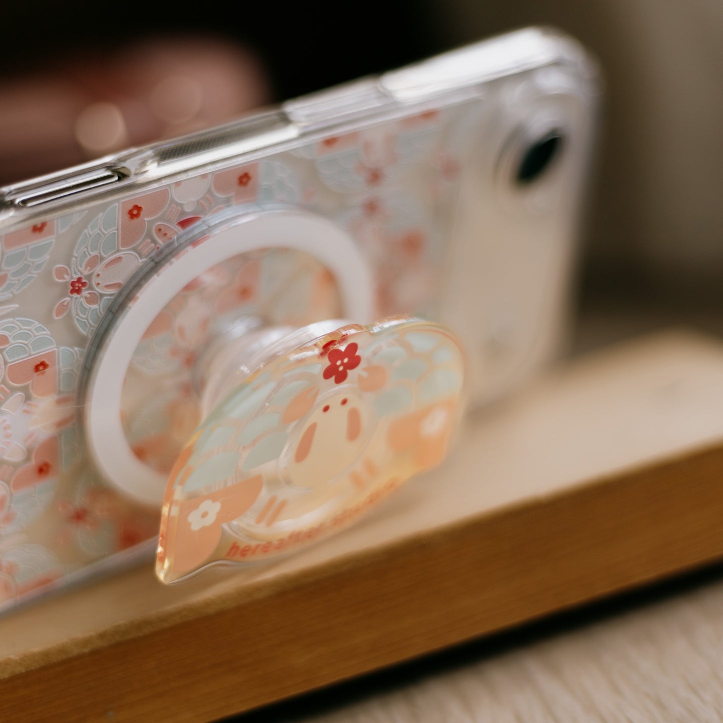 【磁吸手機座】the Jade Rabbit 🐇 小玉兔｜粉｜磁磚系列