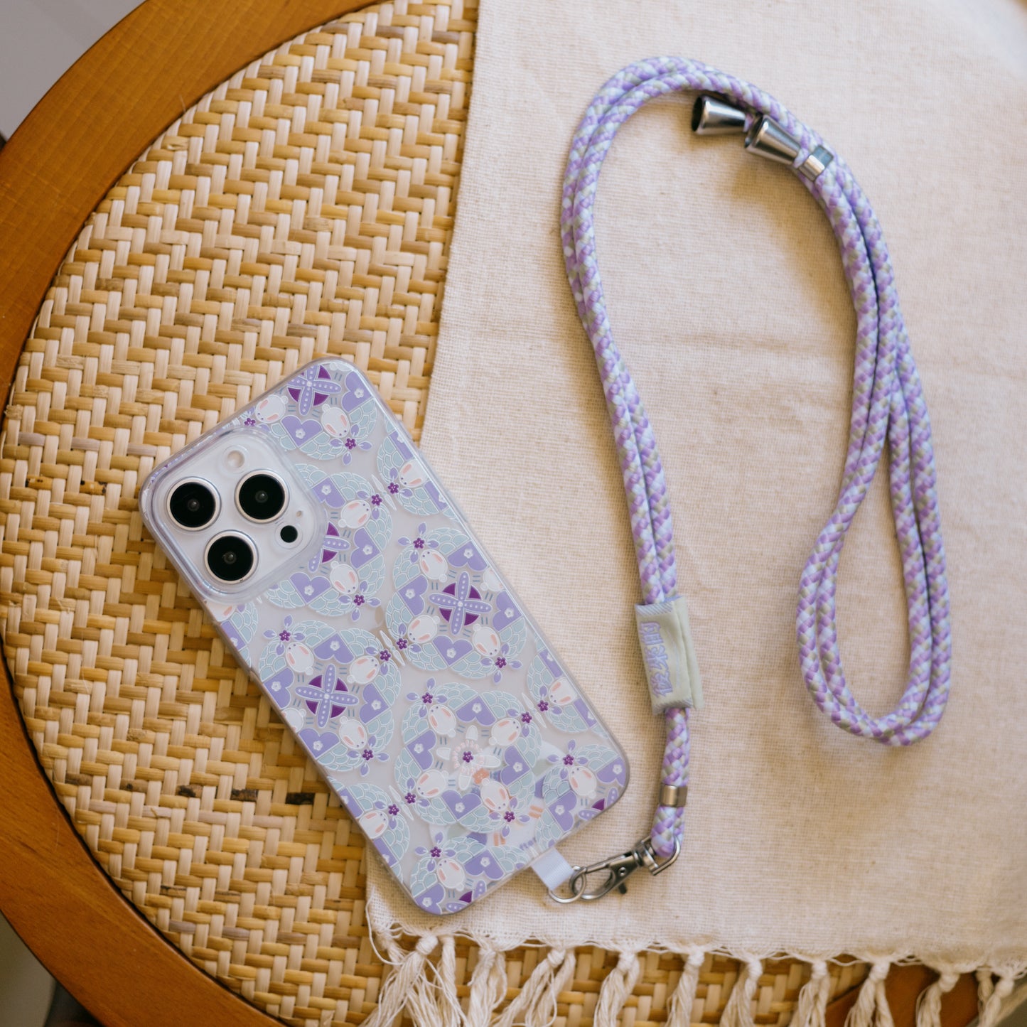 【手機殻】the Moonlight Rabbit 🐇 小月兔｜紫色｜凹凸磁磚系列