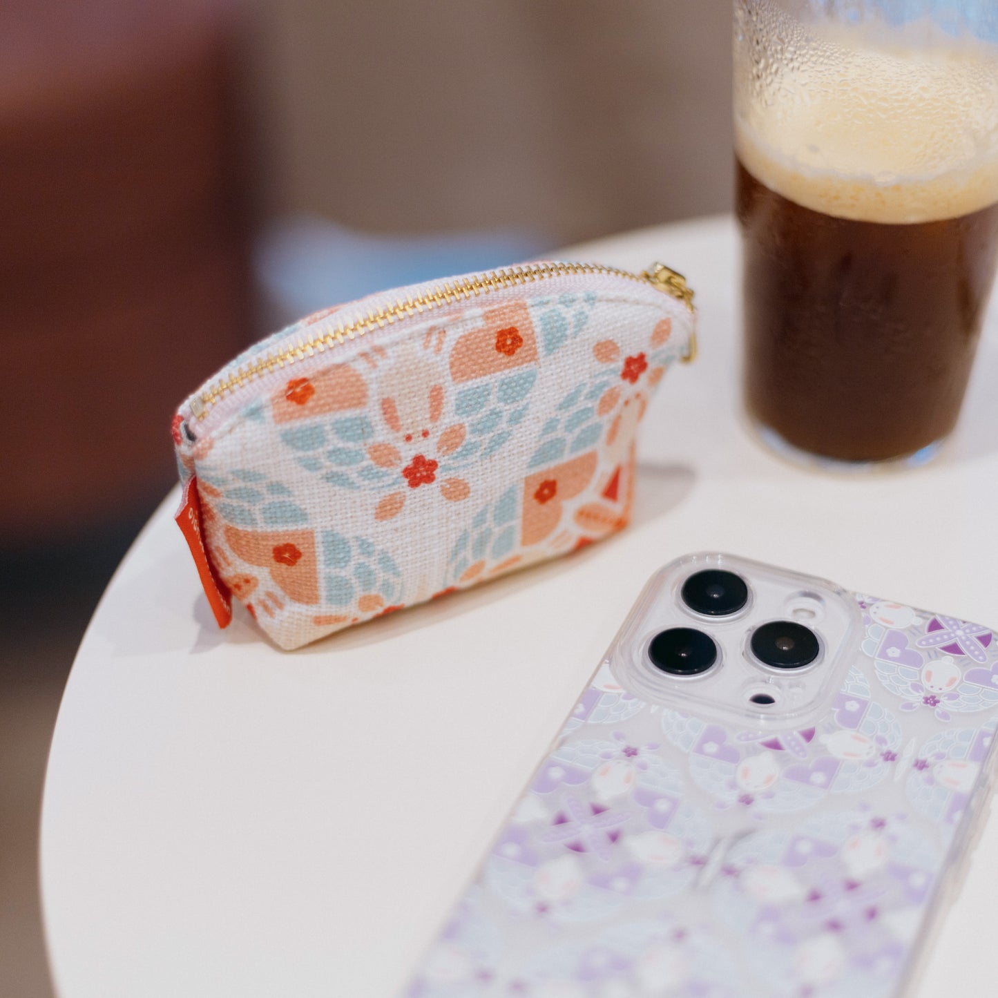 【拉鍊小餃子】the Jade Rabbit 🐇 小玉兔｜粉｜磁磚系列